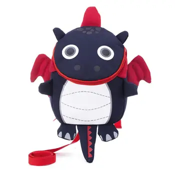 

Dinosaur Kids Small Backpack with Leash Toddler Preschool Chest Strap Book Bags 35EF