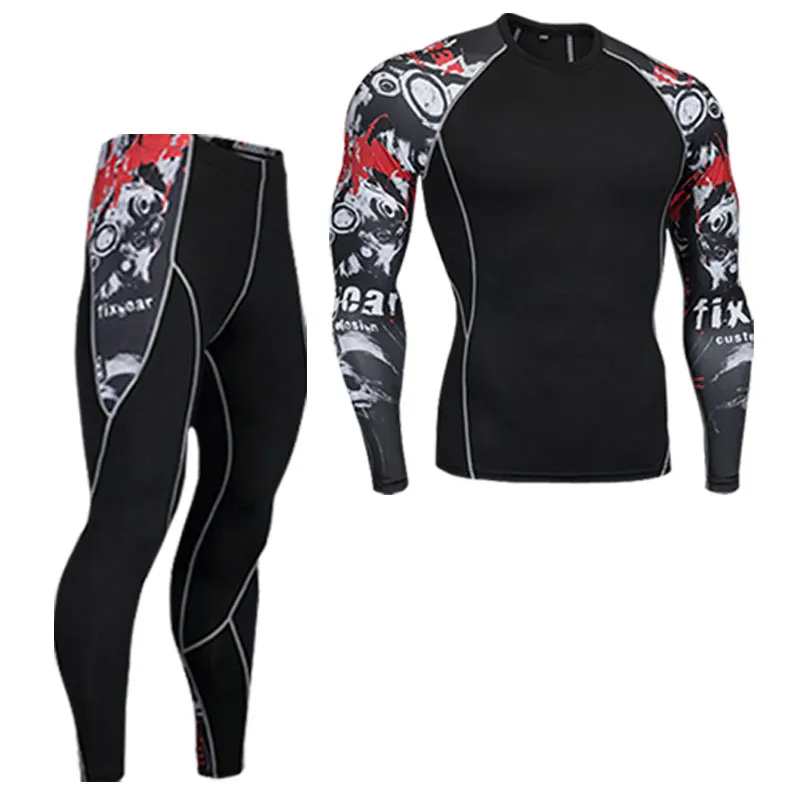 Мужское термобелье Fanceey кальсоны Термоодежда комплект рашгарда Мужская футболка