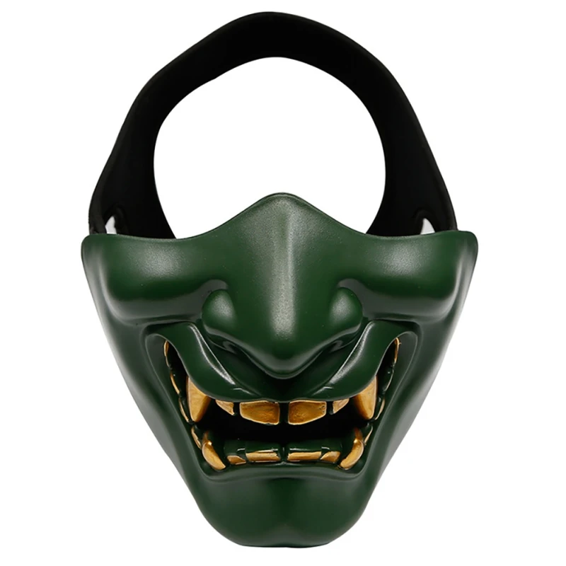 Halloween Cosplay Costume Devil Masquerade Props Horror Grimace Adult Half Face Mask - Цвет: QM6104G