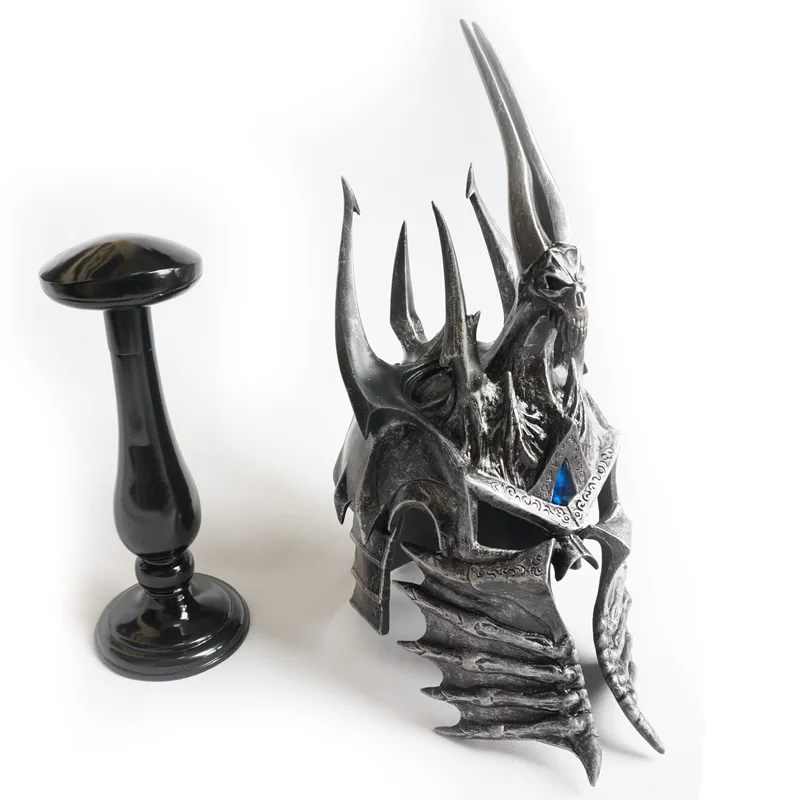 

[Temila] 1:1 WOW Lich King helmet figure resin toy include stand collection model adult cosplay Costume party gift