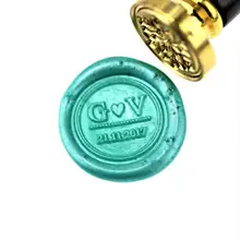 Индивидуальные инициалы с датой свадьбы воск печать/Пользовательские Свадебные печати/свадебные приглашения печать/на заказ Свадебная печать