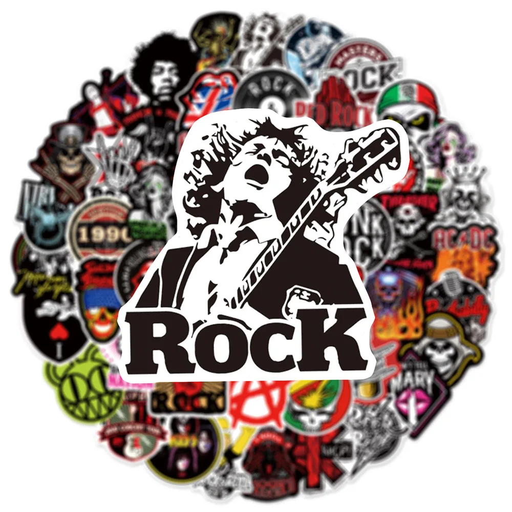 102pcs Stickers Rock Roll Pegatinas Para Skate Motocicle