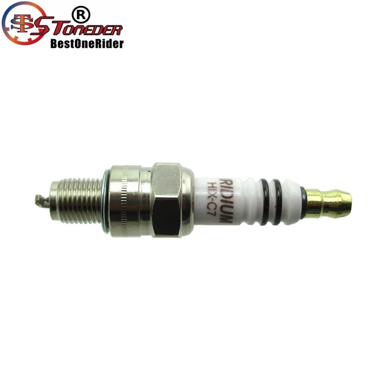 STONEDER HIX-C7 иридиевая Свеча зажигания для 50-190cc Пита Кроссовый мотоцикл, Мопед Скутер ATV Quad Go Kart