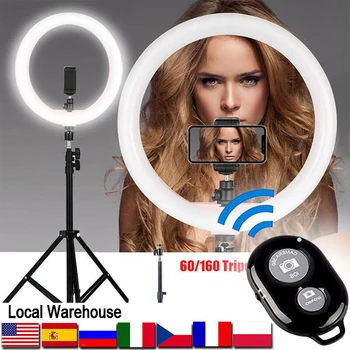 

10inch Ring light with stand phone holder Mini LED dimmable ring light 26cm tripod for Tiktok Youtube Makeup Live Phone Selfie