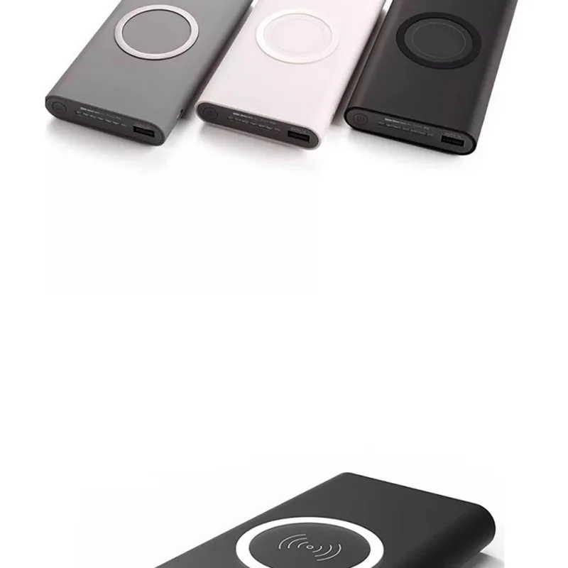 Wireless Power Bank 10000mAh Qi Fast Wireless Charger Power Bank External Battery for Phone