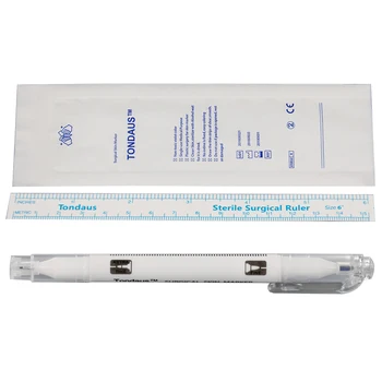 

Pro Permanent Tattoo Surgical Sterile Dual Tip Skin 5 Marker Pen Plus 5 Ruler Set Eyebrow Makeup Tattoo Cosmetic Piercing Pen