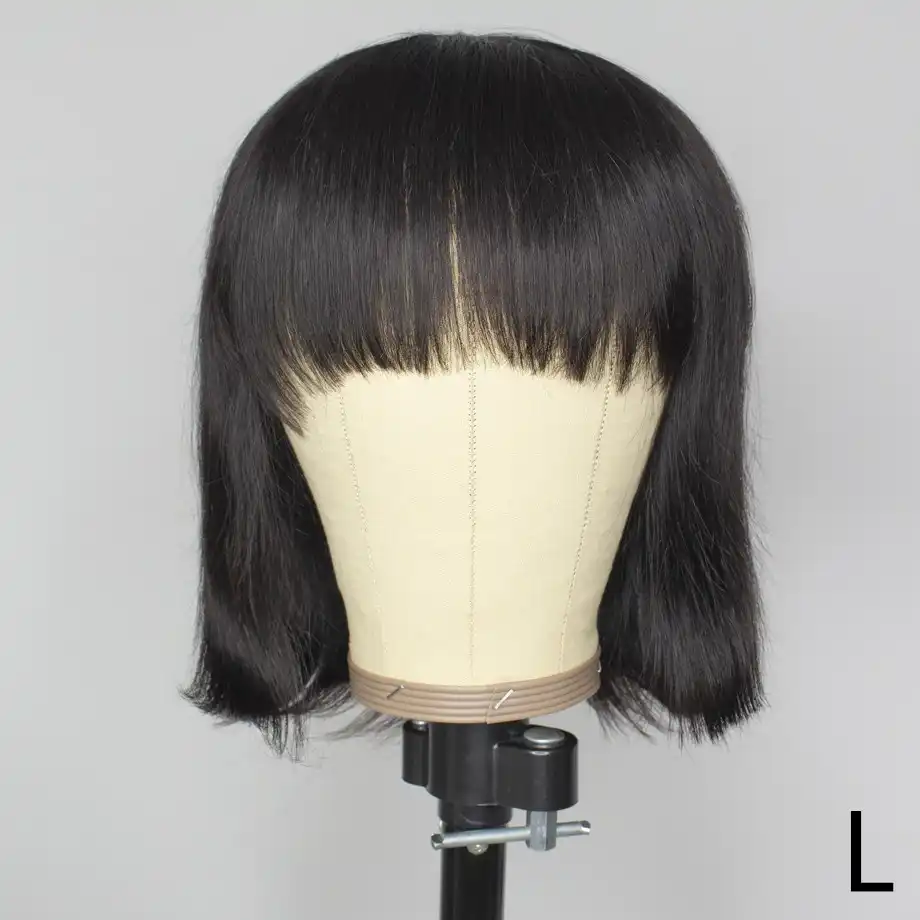 Korotkij Bob Pariki Iz Chelovecheskih Volos Pariki Polnostyu Mashinnyj Parik Pixie Cut Remy 150 Parik S Chelkoj Dlya Afro Chernyh Zhenshin Pryamoj Korotkij Bob Parik Aliekspress