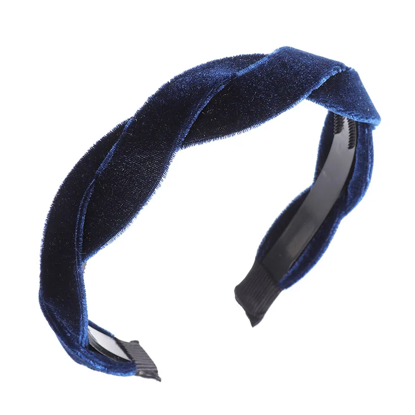LEVAO Serpentine Winding Cross Headband Vintage Hairbands Bezel Turban Women Girls Hair Accessories Hair Hoop Headwear Fashion - Цвет: velvet 4