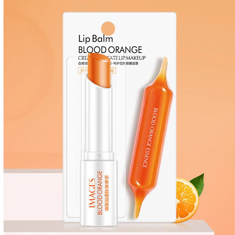 Blood Orange Lip Balm Lips Makeup Repair Hydration Soothing Lip Balm