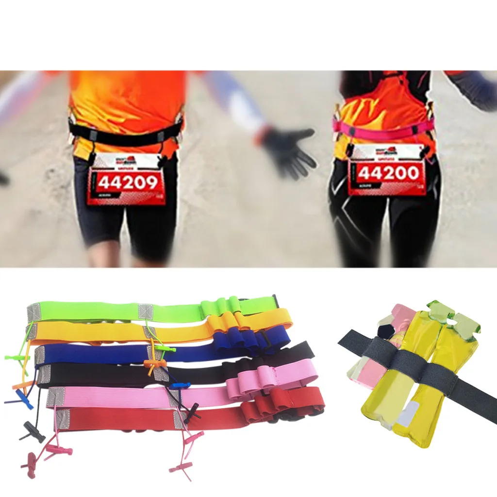 

mult color Unisex Triathlon Marathon Race Number Belt Support Running Belt Outdoor Sports Night running lighting function#P10