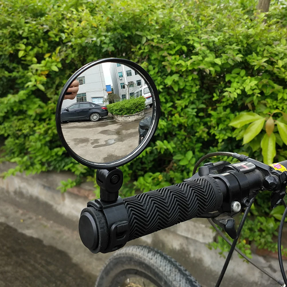 Велосипедные зеркала заднего вида для руля Велоспорт заднего вида MTB велосипед силиконовой ручкой Зеркало заднего вида