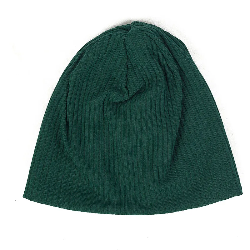 Dark green-S Geebro/милые ребристые хлопковые шапки-бини для новорожденных девочек; детские вязаные шапки-бини; сезон осень-зима; шапки для новорожденных; подарки - Цвет: Dark green-S