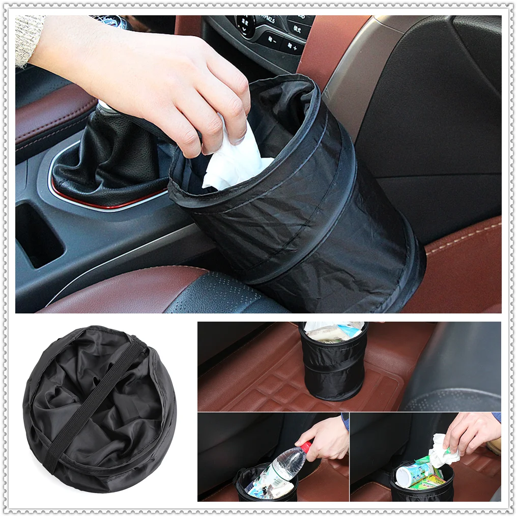 

Car Waterproof Trash Can Bag Leak Proof Garbage Side Pocket FOR Brabus smart 451 450 badge exhaust emblem