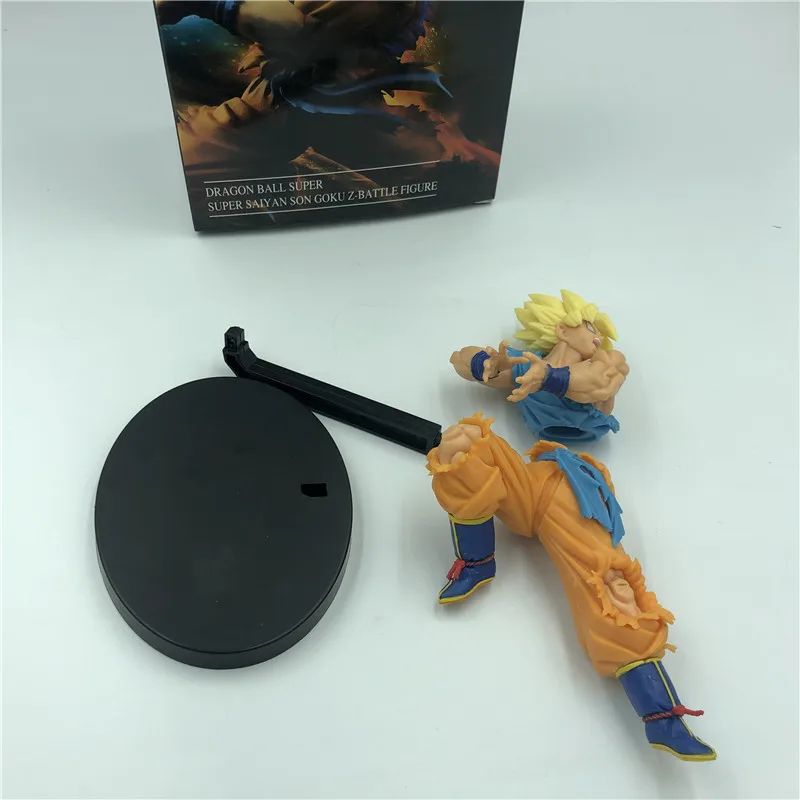 Dragon Ball Z Goku Супер Saiyan Spirit Bomb Battle Ver. ПВХ Фигурки DBZ Гоку волна против Вегета модель игрушки 20 см - Цвет: Opp Bag