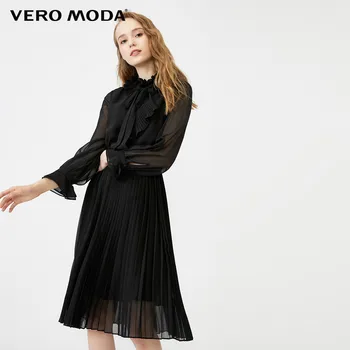 

Vero Moda Women's Frilled Trims Cinched Waist Pleated Dress | 31947D501