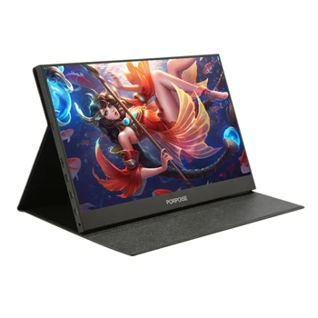

PORPOISE 15.6 Inch USB-C 1080P IPS LED Monitor for PS3 PS4 Xbox360 Nintend Switch Press Sceen for Raspberry Pi Huawei Macbook