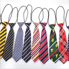 Маленький галстук в клетку, полоску, яблока, с кожаным принтом, детский декоративный галстук для выступлений