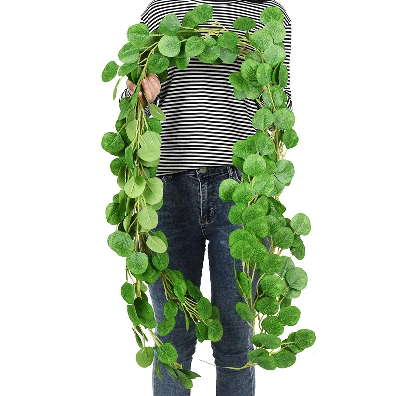 2M Artificial Eucalyptus Garland Hanging Rattan Wedding Greenery Party Backdrop Arch Wall Decor