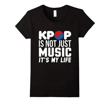 

It's Not Just Music It's My Life KPop T Shirt Cotton Casual Tops Tee Round Neck Printing T-Shirt Girl T Shirt Hot Sale