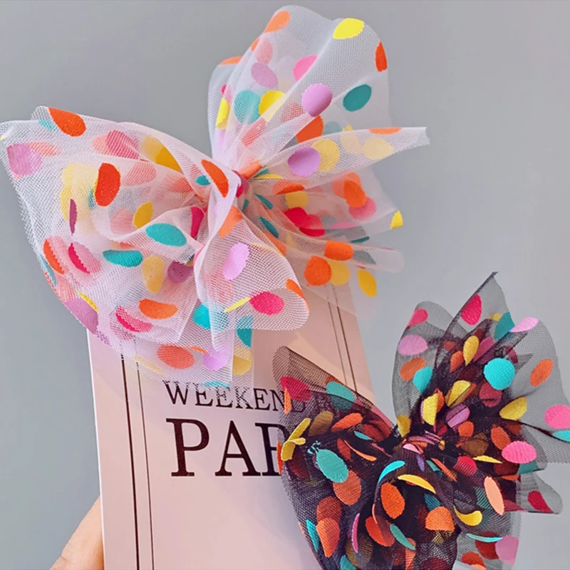 

Colored Dot Bow Baby Hair Clips Lovely Sweet White Black Lace Metal Princess Hairpin For Girls Childern Kids Hair Accessories