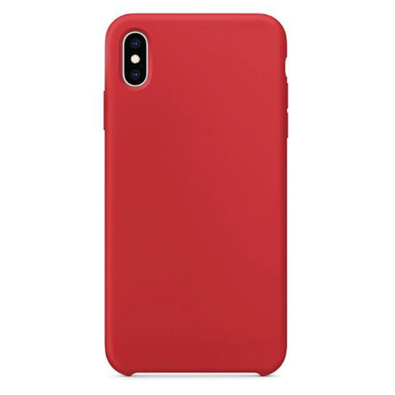 Жесткий силиконовый чехол для телефона с логотипом для iPhone X, XR, XS, Max, 6, 6 S, 7, 8 Plus, iPhone 11, 11Pro, Max, чехол - Цвет: Красный