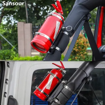 

Sansour Car Interior Oxford Roll Bar Fire Extinguisher Holder Bracket for Jeep Wrangler JK JL 1997-2018 Car Styling