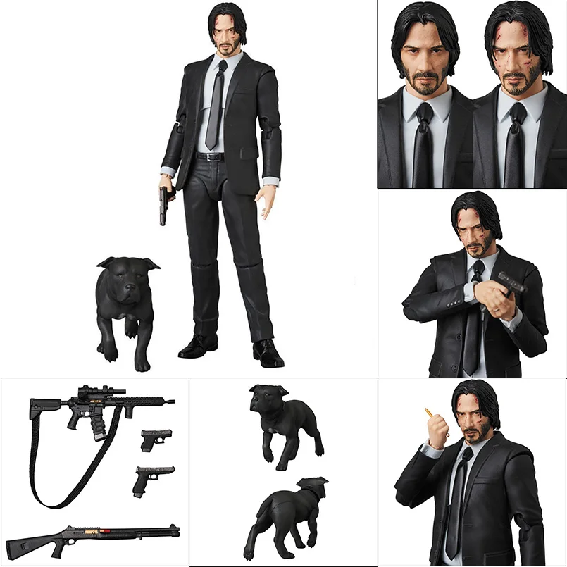 

20cm MAFEX John wick II PVC Action Figure Toys MAFEX John wick Joint movable figure Decoration Model Toys gift