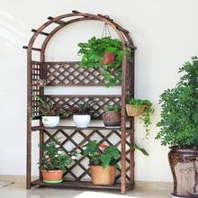 Floor-standing Anti-corrosion Wood Flower Shelf Multi-layer Indoor Special Wood Living Room Hanging Orchid Frame Home Rack