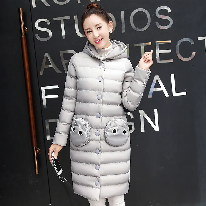

Cotton-padded Clothes Women's Mid-length 2018 Winter New Style Korean-style Hooded Furry Ball Students down Coat Thick Cotton Co