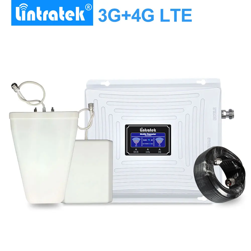 Lintratek 3G GSM 4G Signal Repeater 4G LTE 1800