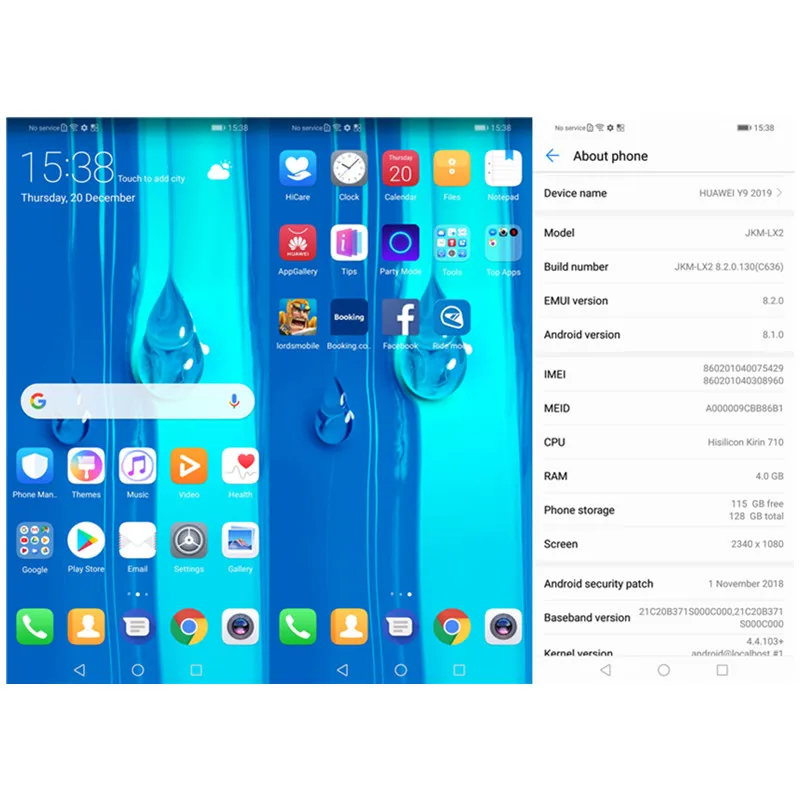 DHL Быстрая HuaWei Y9 Enjoy 9 Plus 4G LTE мобильный телефон Android 8,1 6," ips 2340X1080 6 Гб ram 128 Гб rom 4 камеры 3 слота