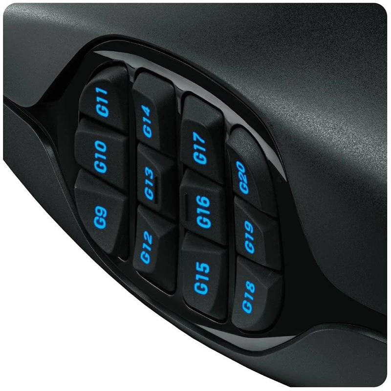 Проводная игровая мышь logitech G600 MMO, игровая мышь для ноутбука, ПК, геймера, 8200 dpi, оптическая оригинальная 17 программируемых кнопок, официальный тест агентства