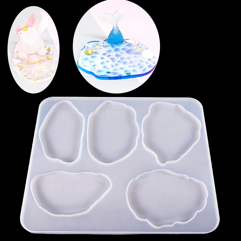 

Coaster Silicone Molds Resin Jewelry UV Epoxy Pressed Flower Irregular Cloud Shape Molds For Jewelry Making Tools DIY Craft