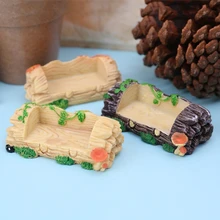 Миниатюрные смолы скамейки микро садовые горшки для растений бонсай Ремесло Украшение E65B