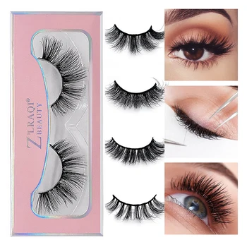 

1 Pair False Eyelashes Natural Thick Lashes Long Extension Faux Mink Hair Eye Lashes Waterproof Soft Wispy Eye Makeup Tools
