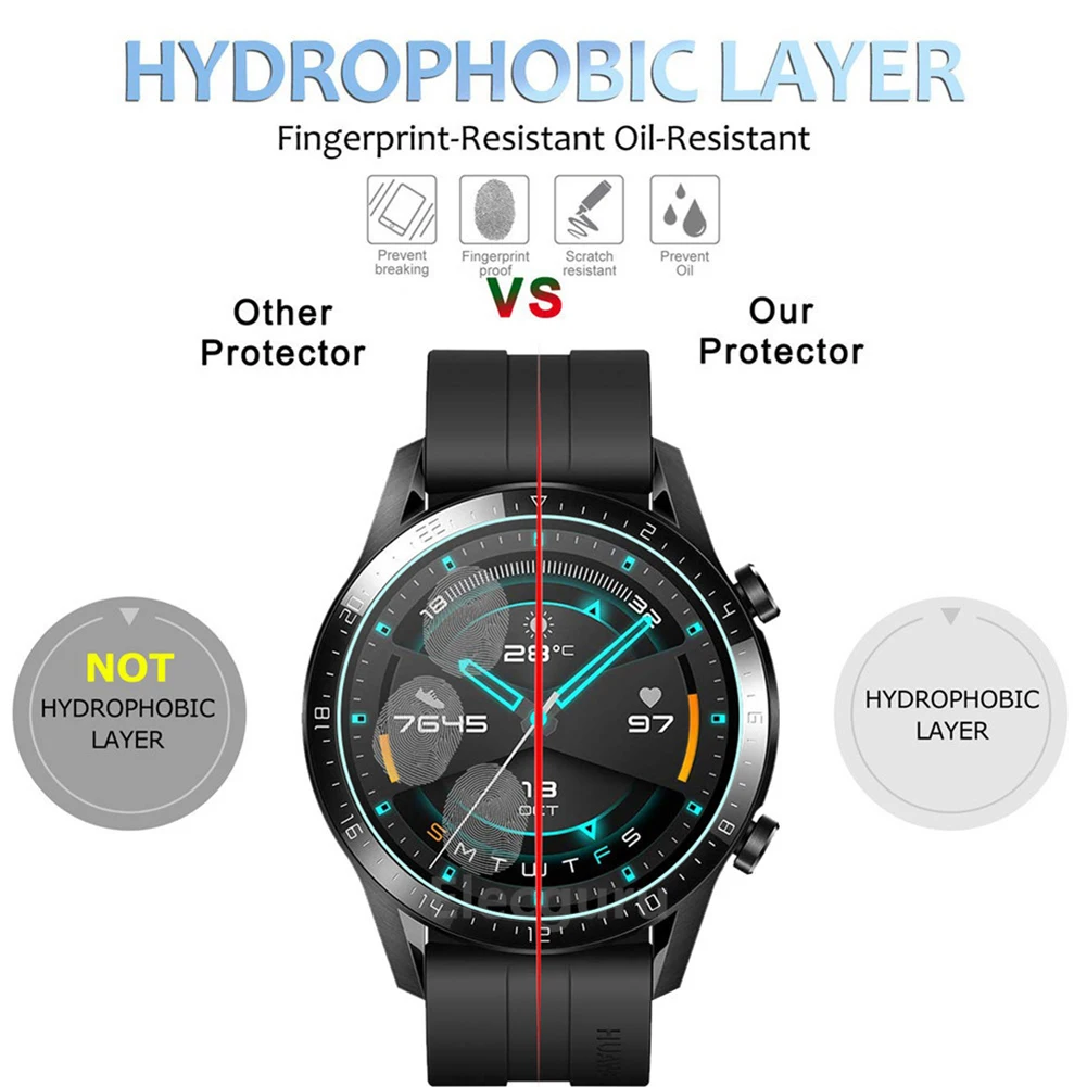 3 шт./компл. закаленное Стекло Smart Watch Защитная пленка для huawei GT 2 Смарт часы тонкой