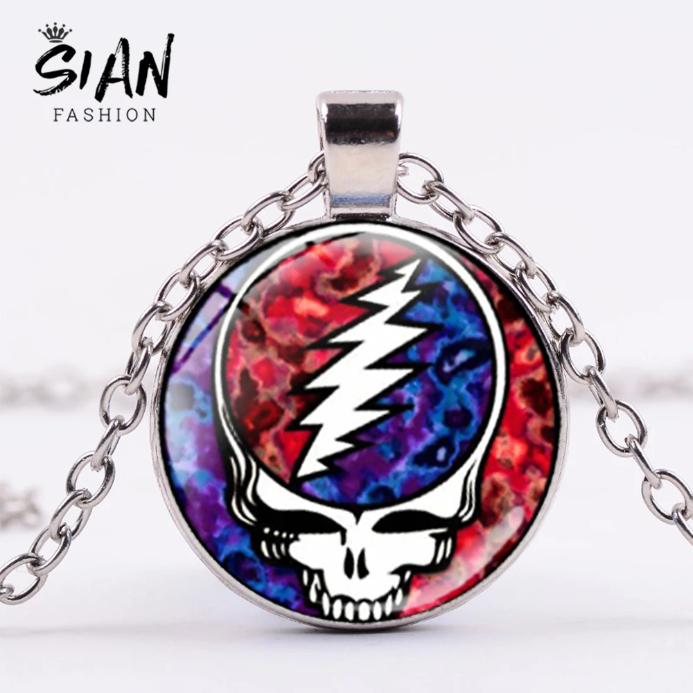 Новое поступление SIAN Grateful Dead ожерелье Модная Рок Музыкальная Группа панк череп