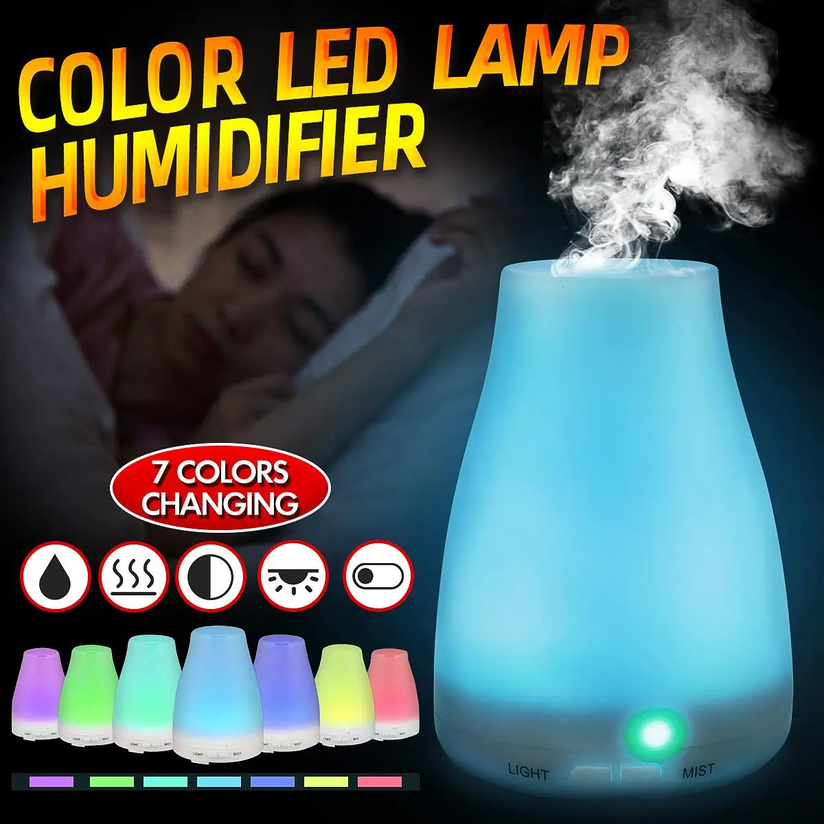 

100ML Humidifier Oil Diffuser Aromatherapy Machine Ultrasonic Mini Fragrance Lamp Home Essential Oil Diffuser Car Air Freshener