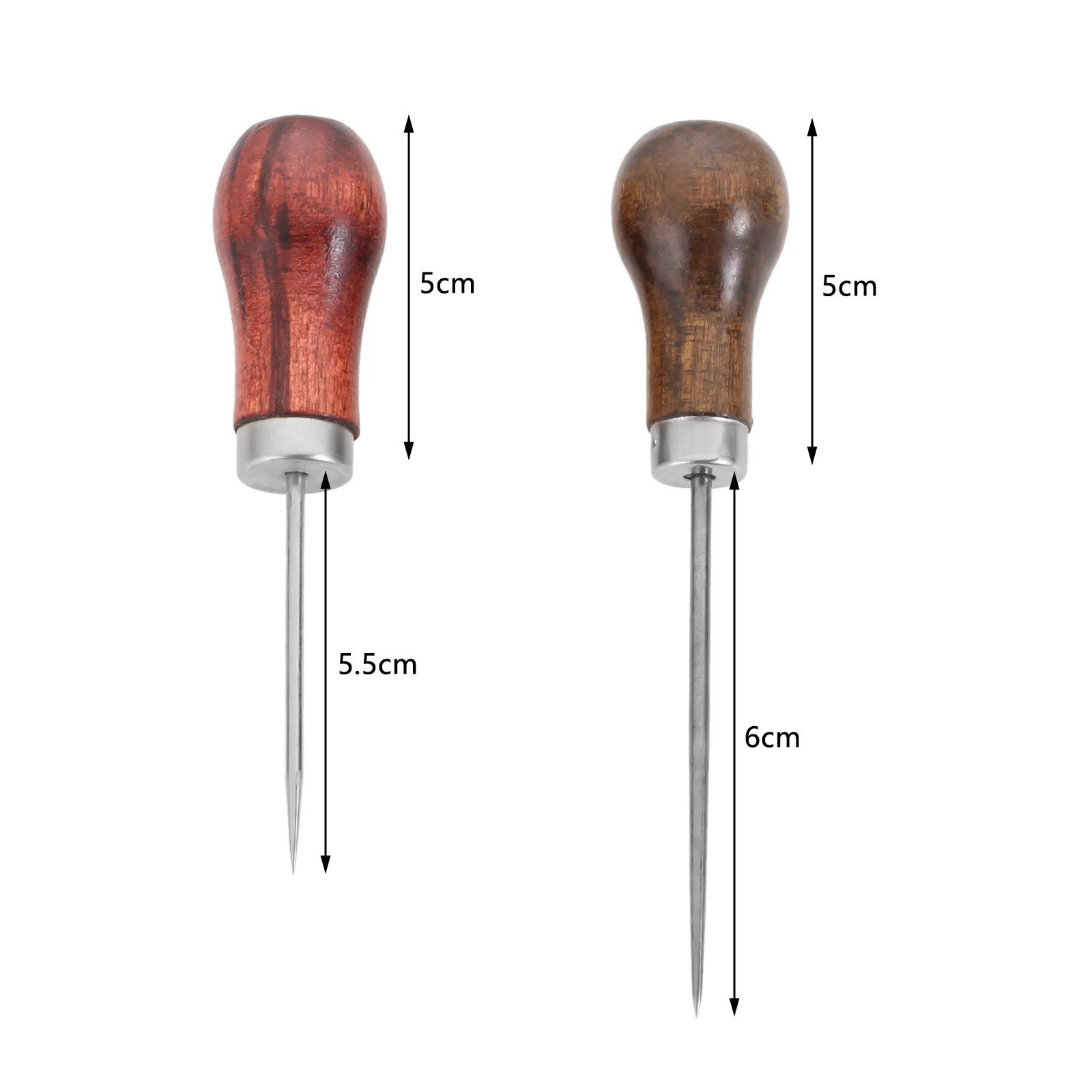 Sewing Awl Tool Steel Needle Redwood Handle Piercing Leather Clothing Paper  Craft Stitch Punch DIY Shoe Repair Bag Purse Tool - AliExpress