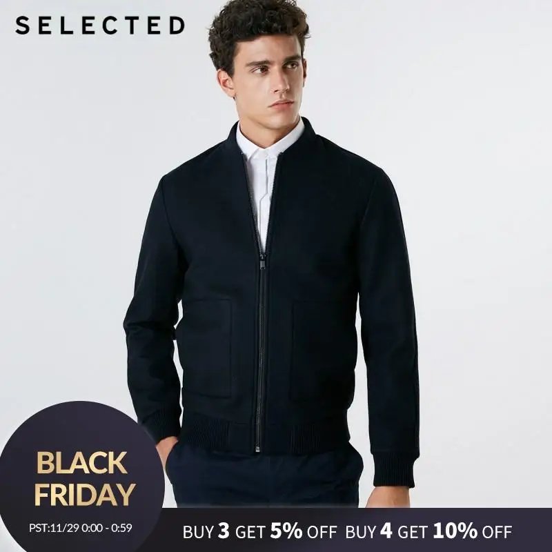 

SELECTED New Men's Wool Coat Baseball Collar Winter Clothes Business Casual Jacket S | 418327501