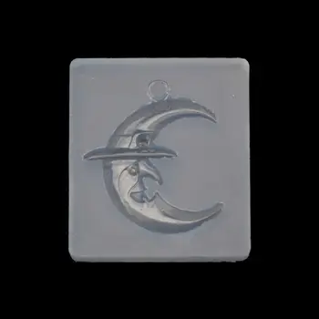 

Cute Cartoon Moon Pendant Silicone Mold Epoxy Resin Molds Jewelry Making Tools