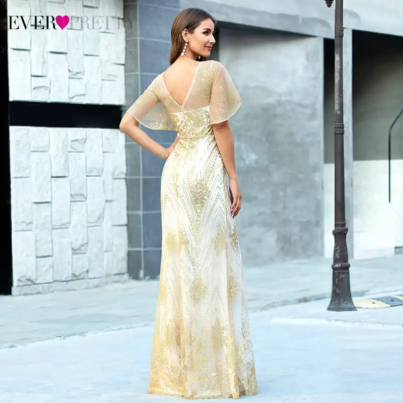 pretty gold prom dresses