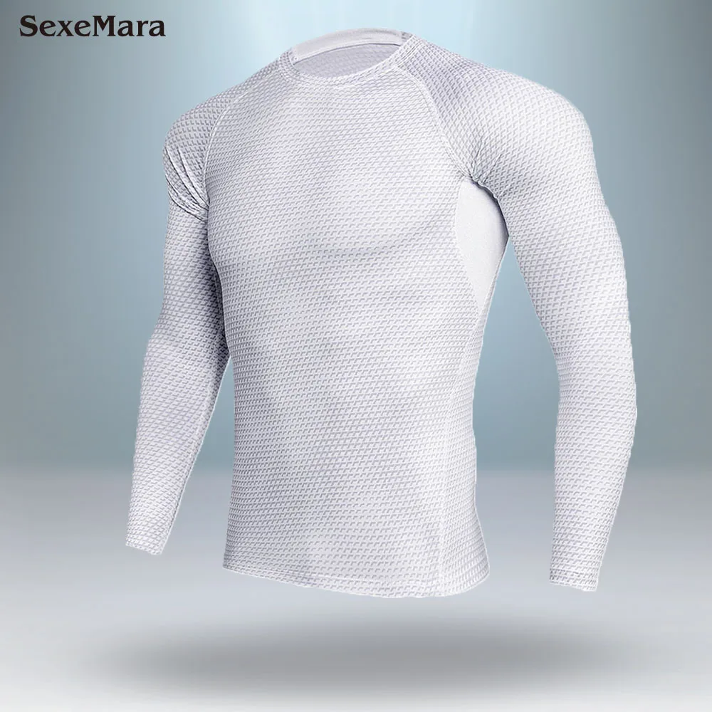 T-shirt Мужские компрессионные 3D комплекты для бега, футболки, баскетбольные Джерси, survetement, футбольные тренировочные короткие обтягивающие колготки, леггинсы - Цвет: T-shirt