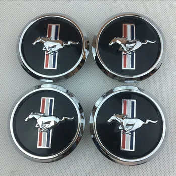 

4x 2.67" Black Chrome Pony Horse Car Wheel Center Hub Caps OEM for 2005-2014 Mustang GT Shelby