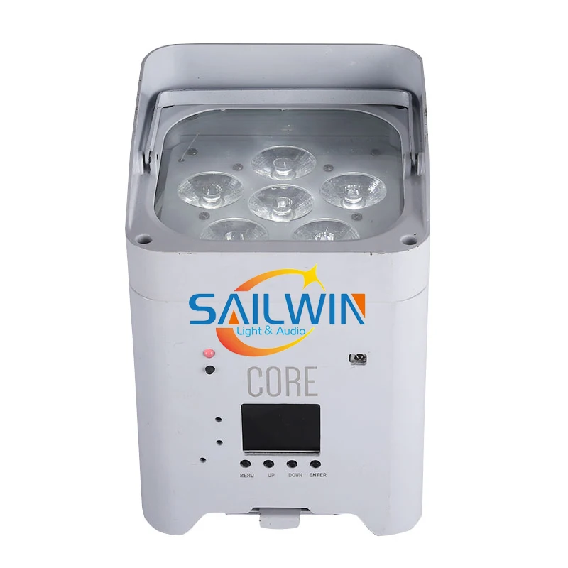 SAILWIN Большая распродажа 4*18 Вт 6в1 RGBAW+ УФ батарея DMX питание беспроводной мобильный умный светодиодный Par свет светодиодный UPLIGHT сценическое освещение