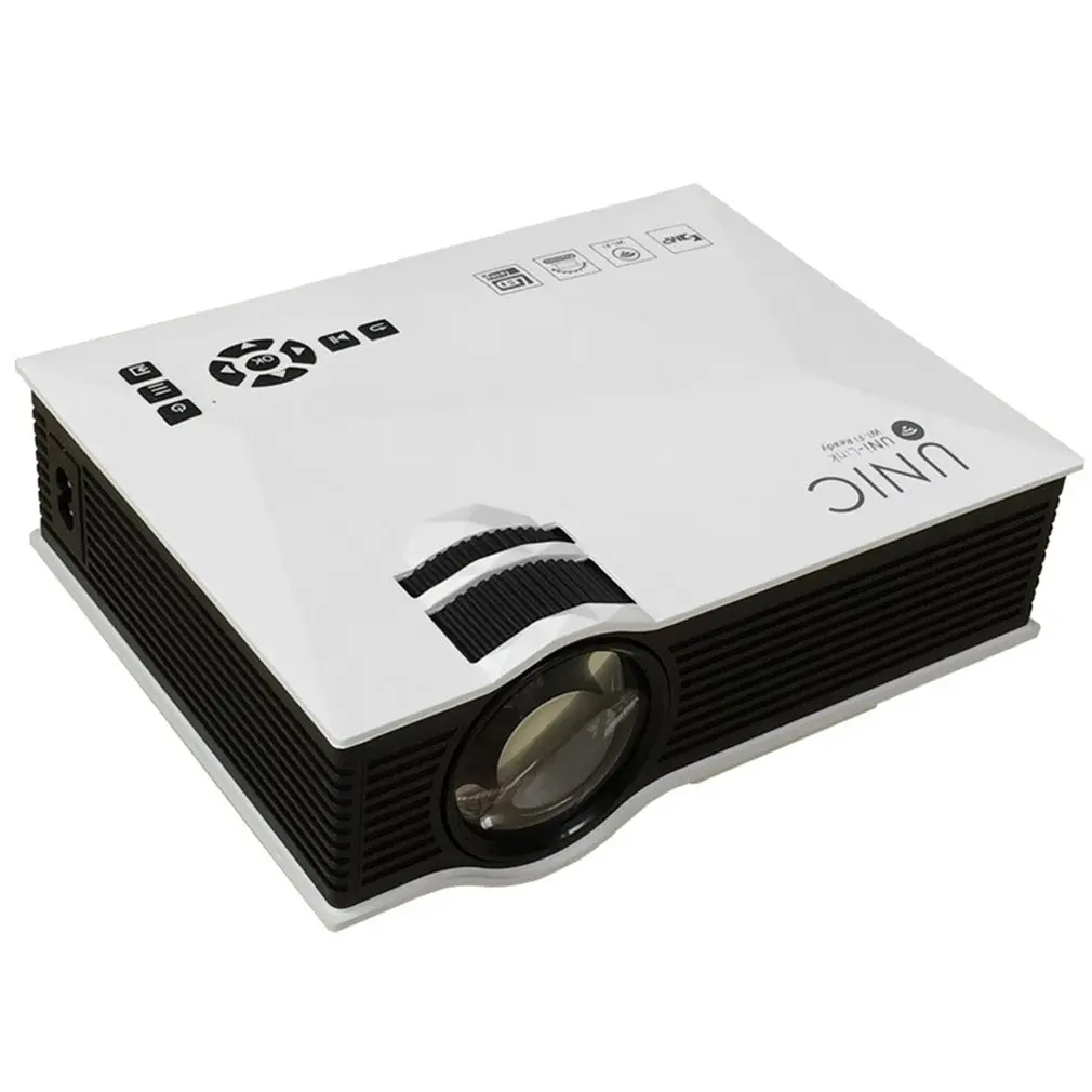 white UK plug Uc18 Hd Домашний Мини Микро проектор домашний кинотеатр компьютер светодиодный портативный проектор с технологией подавления шума - Цвет: white UK plug