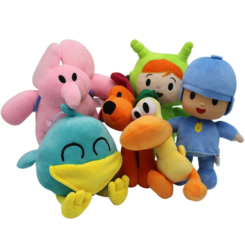 Милые плюшевые игрушки Pocoyo 6 шт. плюшевая кукла Elly Pato Loula собака утка слон мягкие