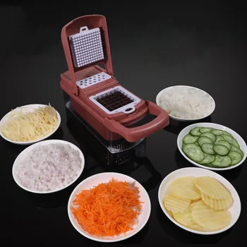 

12in1 Multi-function Vegetable Cutter Vegetable Slicer Shredder Diced Chopped Egg White Separator Fruit Squeezer Drain Basket
