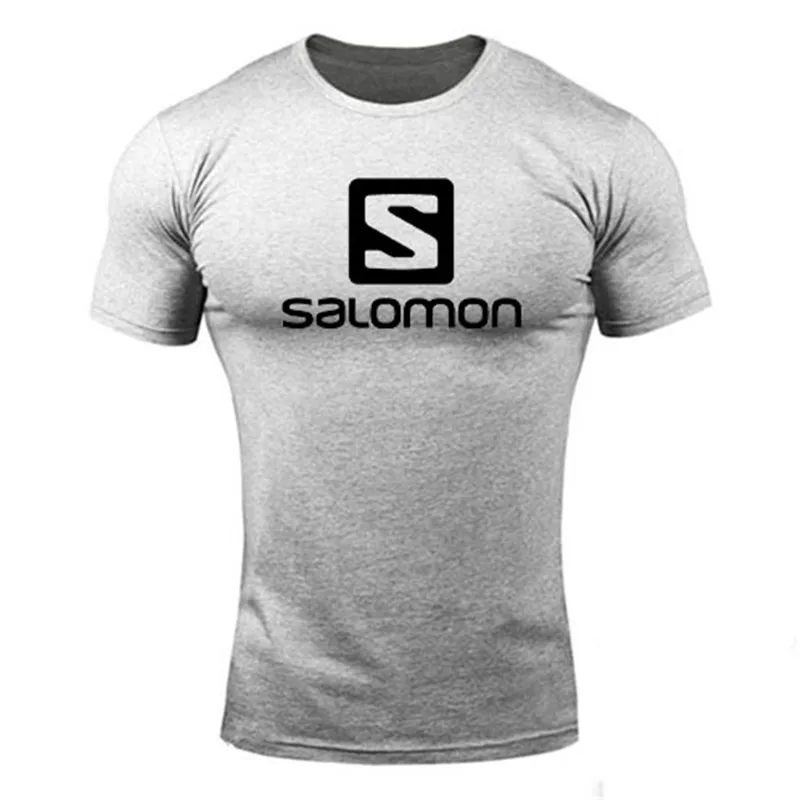 

New Men Solomon Short Sleeve Cotton t-shirt Summer Casual Fashion Fitness Bodybuilding T shirt Male Slim Tees Tops Clothing