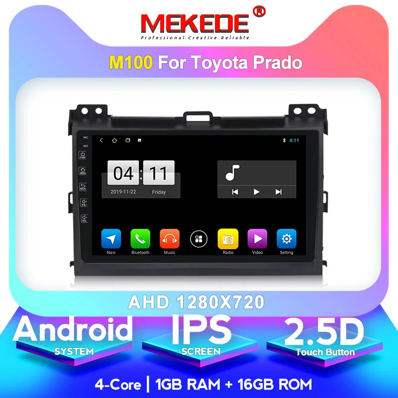 2din Android 10,0 4glte автомобиля gps навигации мультимедийный DVD плеер для Toyota Land Cruiser Prado 120 2004-2009 ips Разделение экран - Цвет: 16G  model